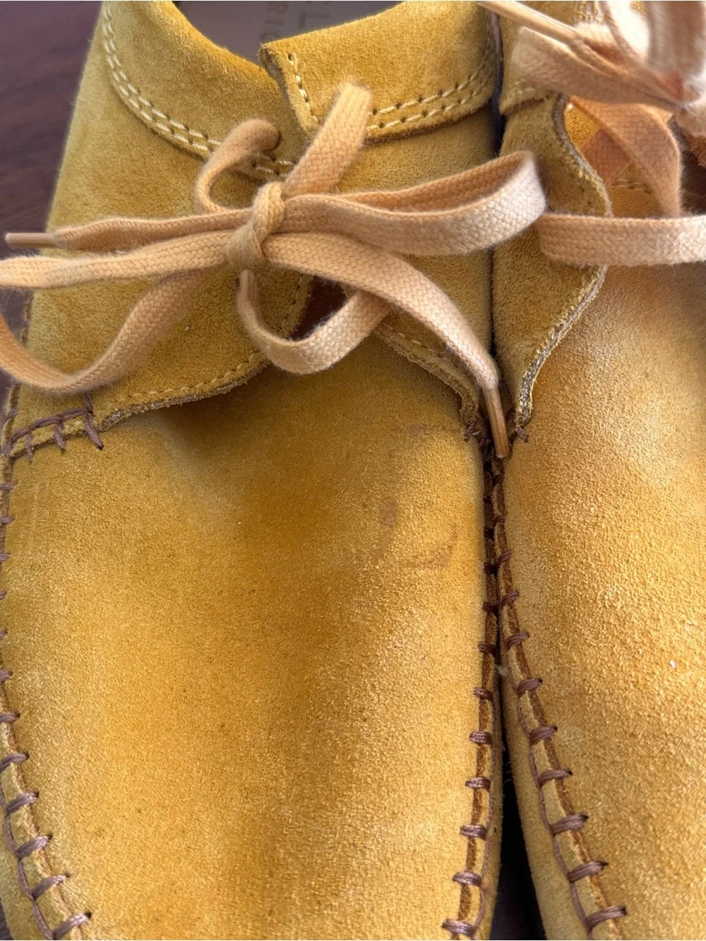 Clarks Originals Weaver Suede Shoes Mustard Yellow 9.5